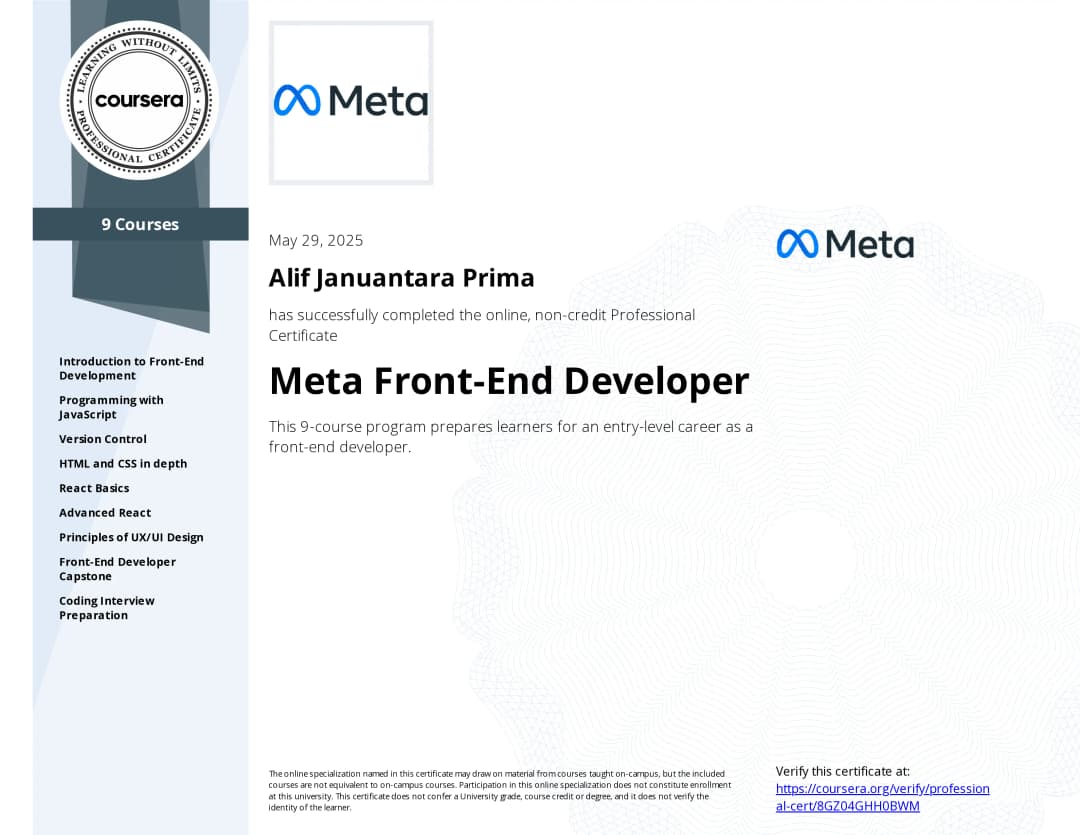 Meta Front-end Developer