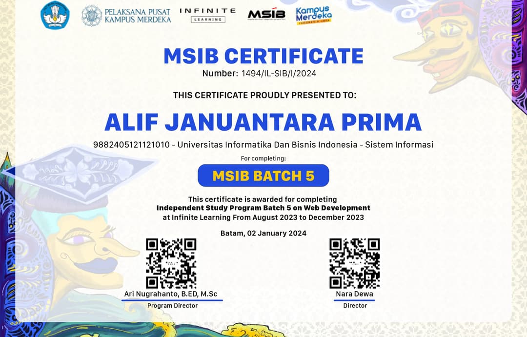 MSIB Infinite Learning - Web Development